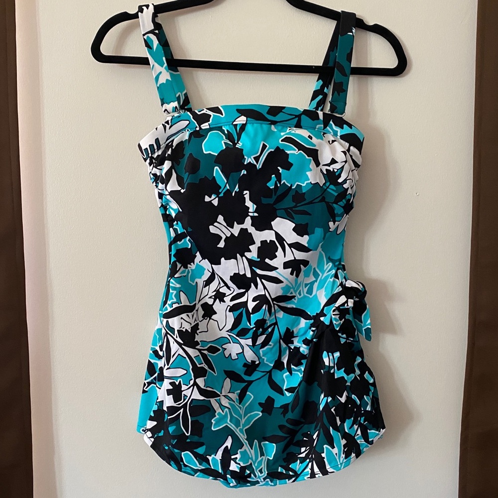 Swim solutions 1pc tummy control floral sw…
